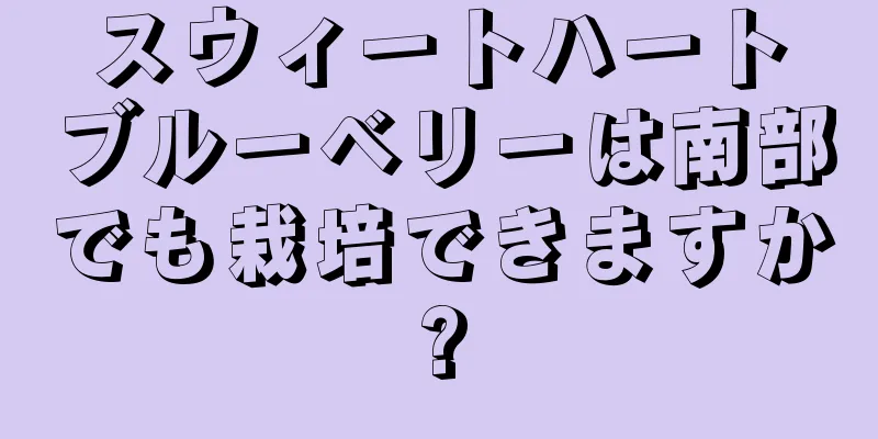 スウィートハートブルーベリーは南部でも栽培できますか?
