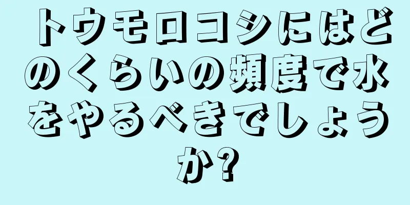 トウモロコシにはどのくらいの頻度で水をやるべきでしょうか?