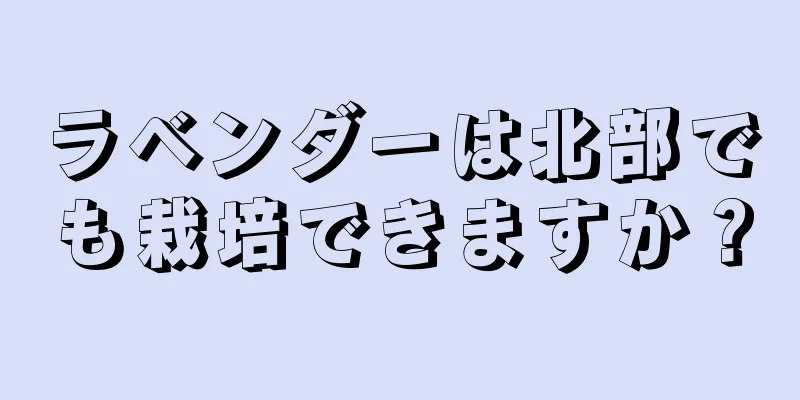 ラベンダーは北部でも栽培できますか？