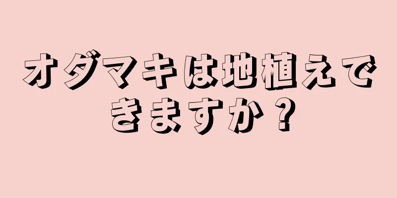 オダマキは地植えできますか？
