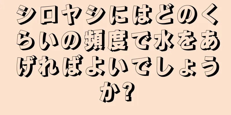シロヤシにはどのくらいの頻度で水をあげればよいでしょうか?