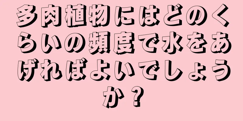 多肉植物にはどのくらいの頻度で水をあげればよいでしょうか？