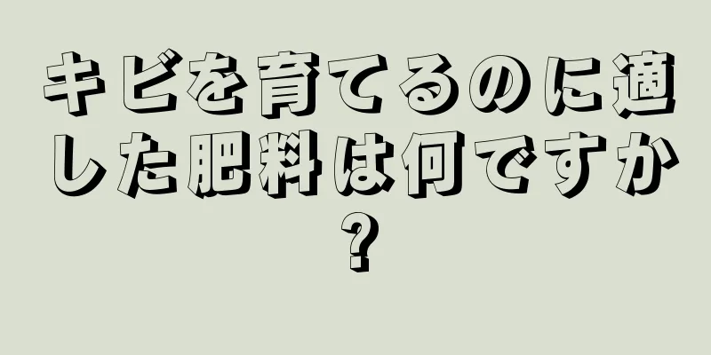 キビを育てるのに適した肥料は何ですか?