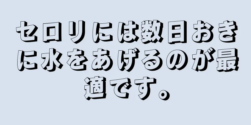 セロリには数日おきに水をあげるのが最適です。