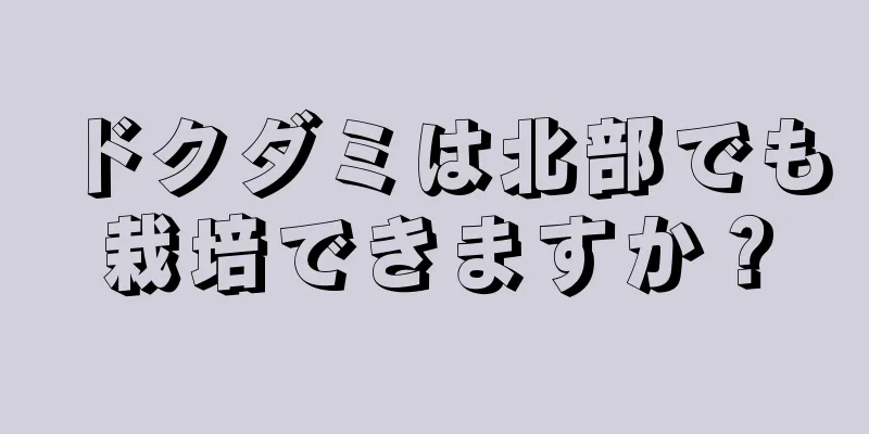 ドクダミは北部でも栽培できますか？