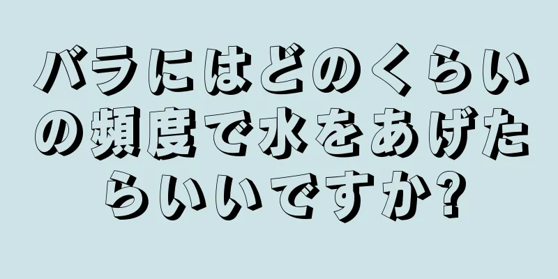 バラにはどのくらいの頻度で水をあげたらいいですか?