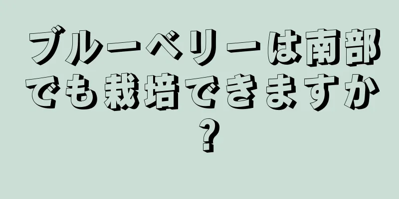 ブルーベリーは南部でも栽培できますか？