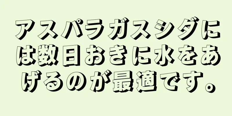 アスパラガスシダには数日おきに水をあげるのが最適です。