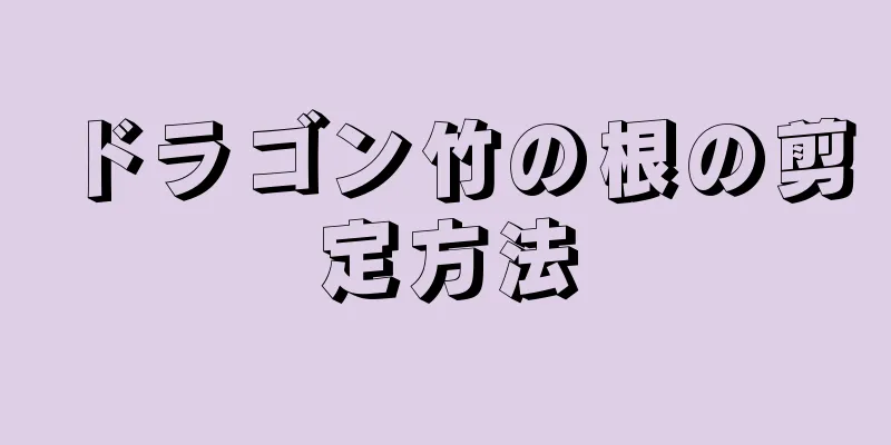 ドラゴン竹の根の剪定方法