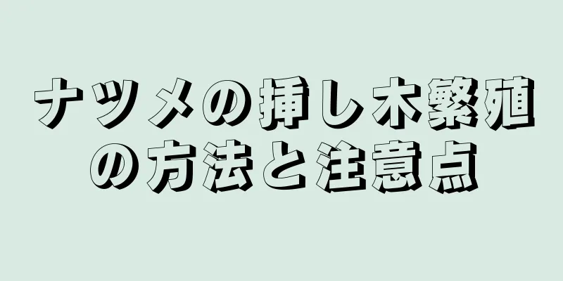 ナツメの挿し木繁殖の方法と注意点