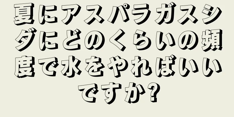 夏にアスパラガスシダにどのくらいの頻度で水をやればいいですか?