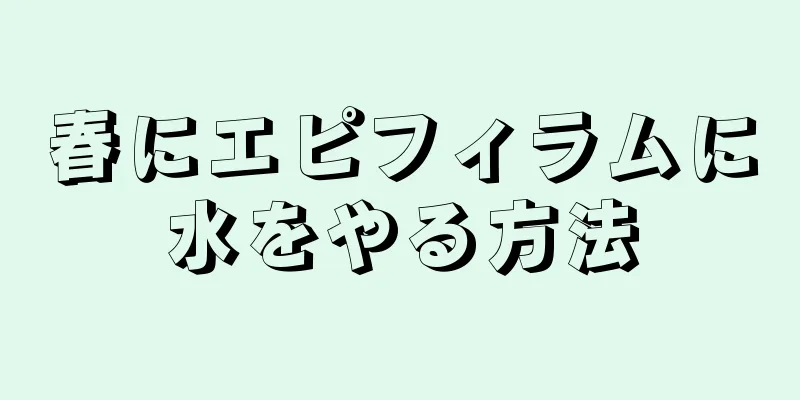 春にエピフィラムに水をやる方法