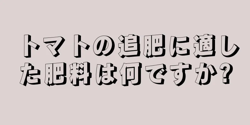 トマトの追肥に適した肥料は何ですか?