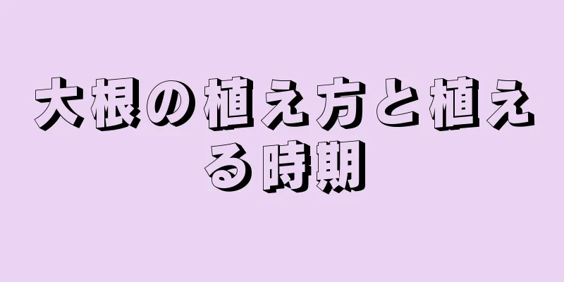 大根の植え方と植える時期