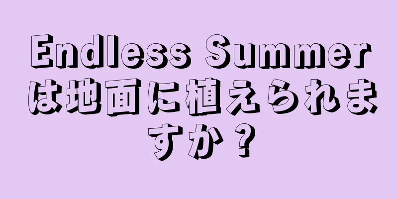 Endless Summerは地面に植えられますか？