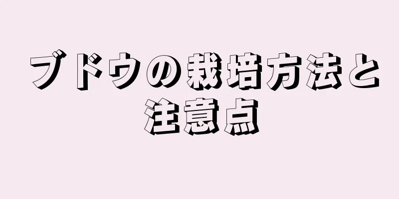 ブドウの栽培方法と注意点