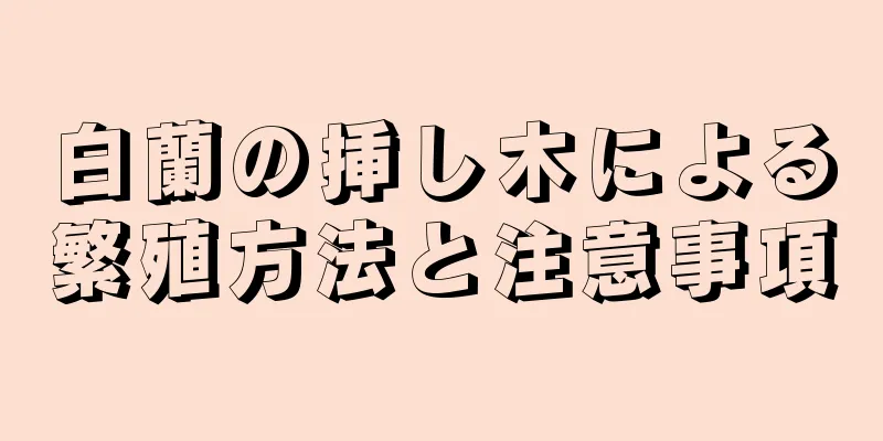 白蘭の挿し木による繁殖方法と注意事項