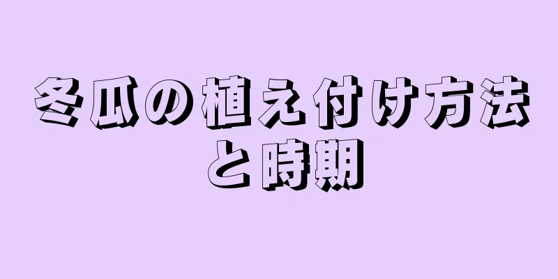 冬瓜の植え付け方法と時期