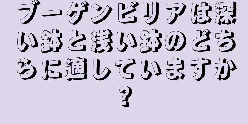 ブーゲンビリアは深い鉢と浅い鉢のどちらに適していますか?