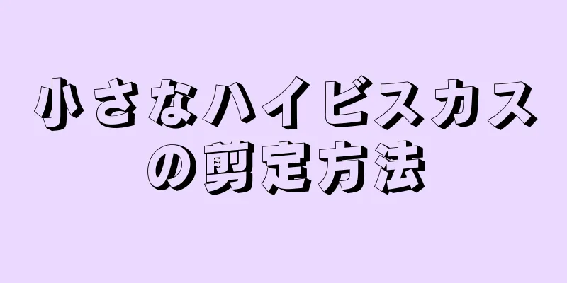 小さなハイビスカスの剪定方法