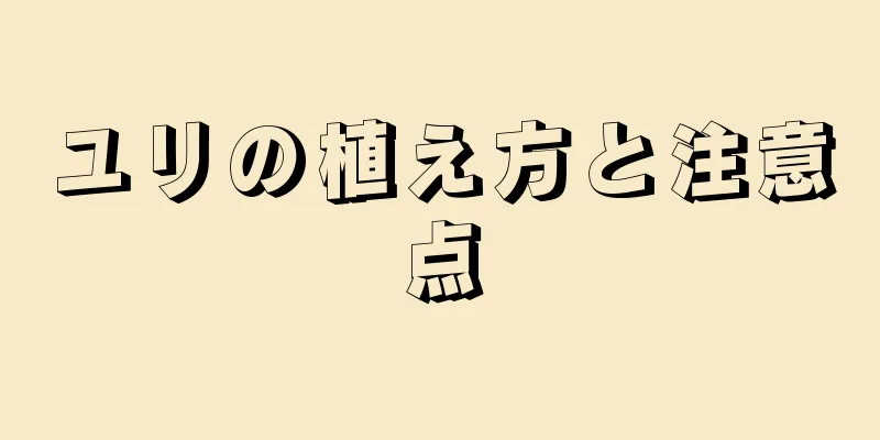 ユリの植え方と注意点