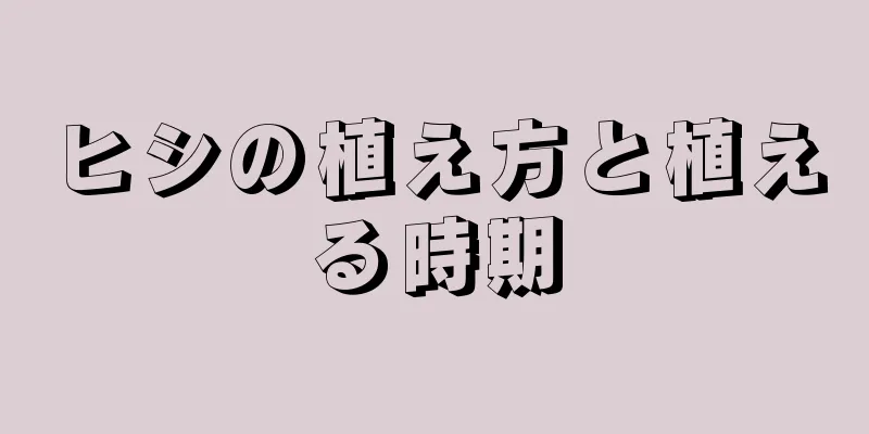 ヒシの植え方と植える時期