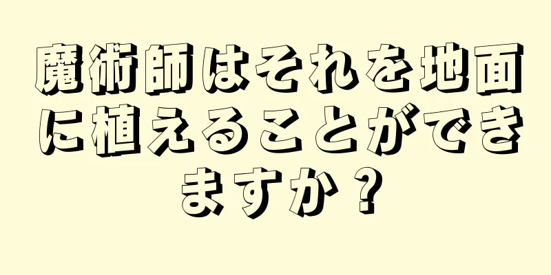 魔術師はそれを地面に植えることができますか？