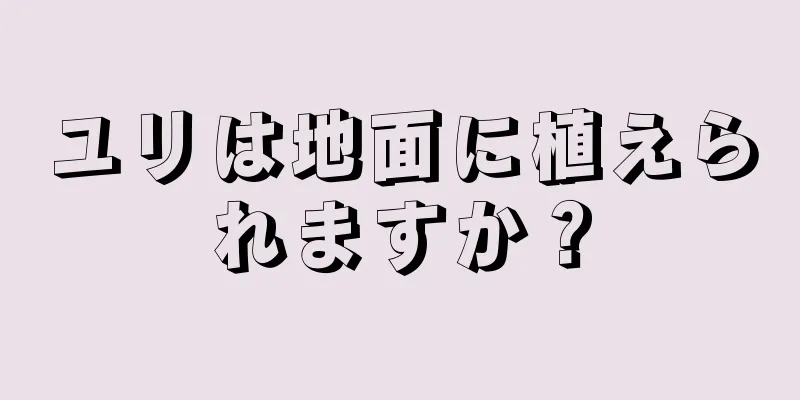 ユリは地面に植えられますか？