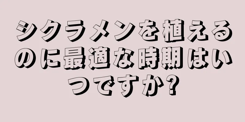 シクラメンを植えるのに最適な時期はいつですか?