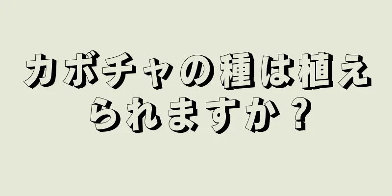 カボチャの種は植えられますか？