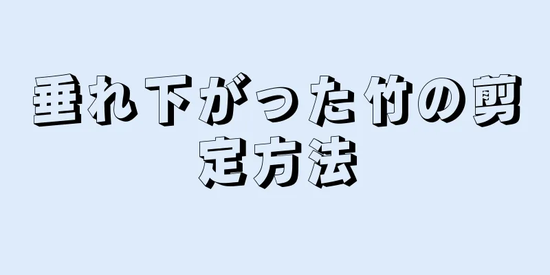垂れ下がった竹の剪定方法