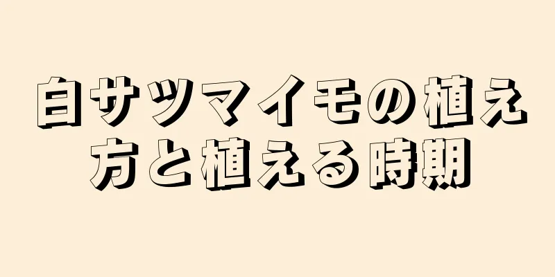 白サツマイモの植え方と植える時期