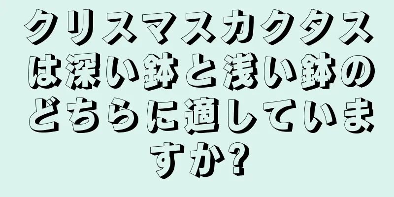 クリスマスカクタスは深い鉢と浅い鉢のどちらに適していますか?