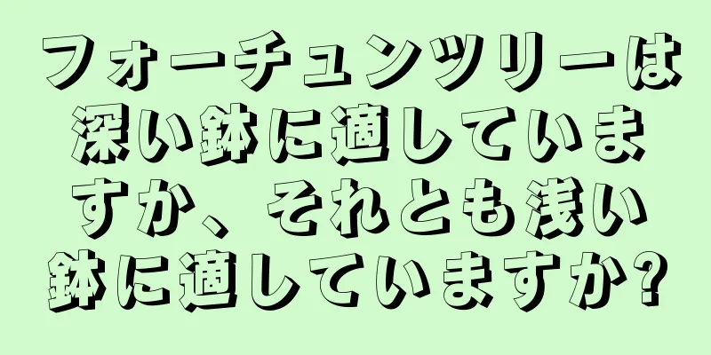 フォーチュンツリーは深い鉢に適していますか、それとも浅い鉢に適していますか?