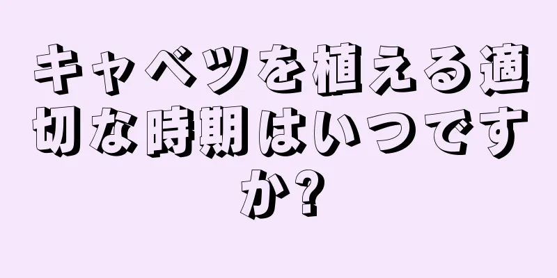 キャベツを植える適切な時期はいつですか?