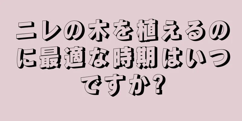 ニレの木を植えるのに最適な時期はいつですか?