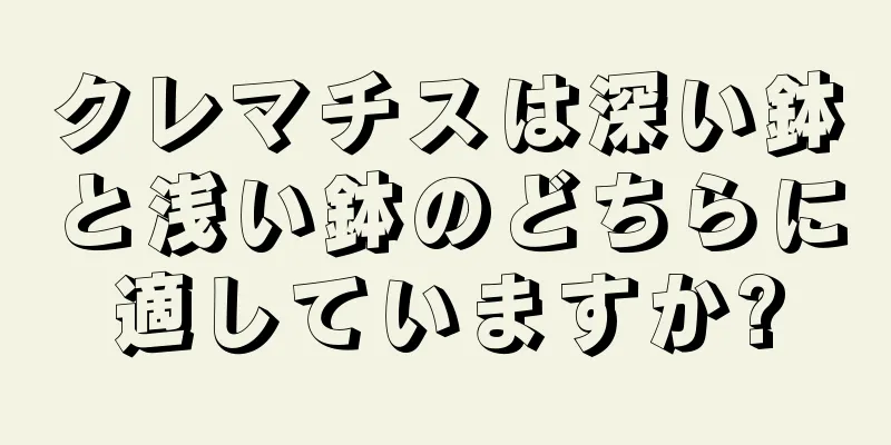 クレマチスは深い鉢と浅い鉢のどちらに適していますか?