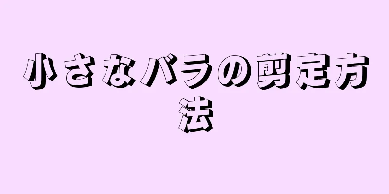 小さなバラの剪定方法