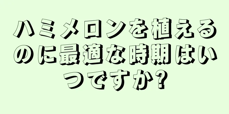 ハミメロンを植えるのに最適な時期はいつですか?