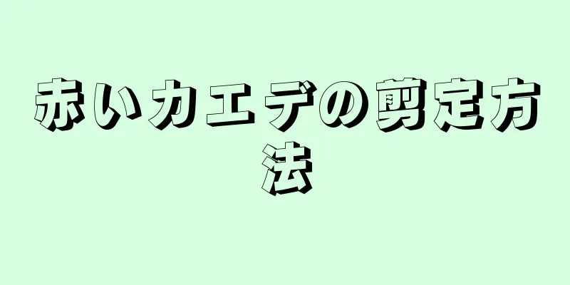 赤いカエデの剪定方法