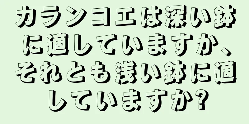 カランコエは深い鉢に適していますか、それとも浅い鉢に適していますか?