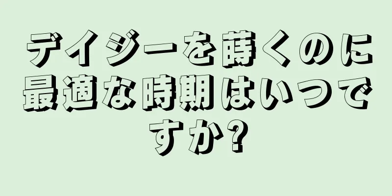 デイジーを蒔くのに最適な時期はいつですか?