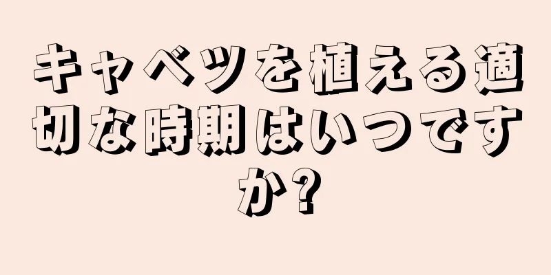 キャベツを植える適切な時期はいつですか?