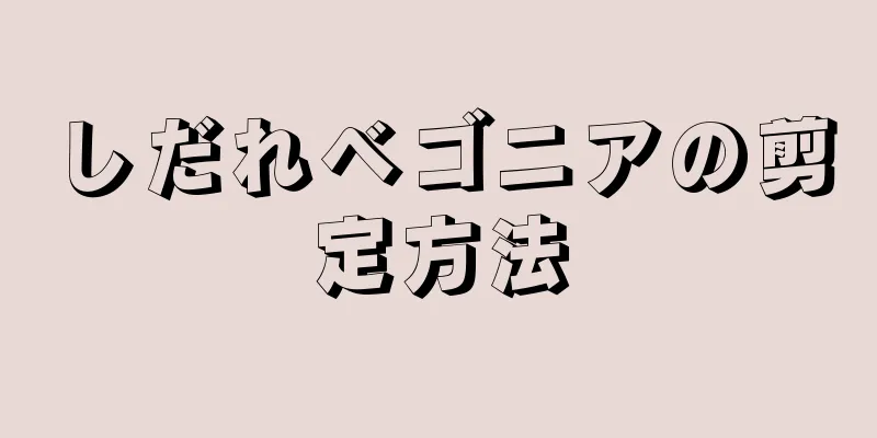しだれベゴニアの剪定方法
