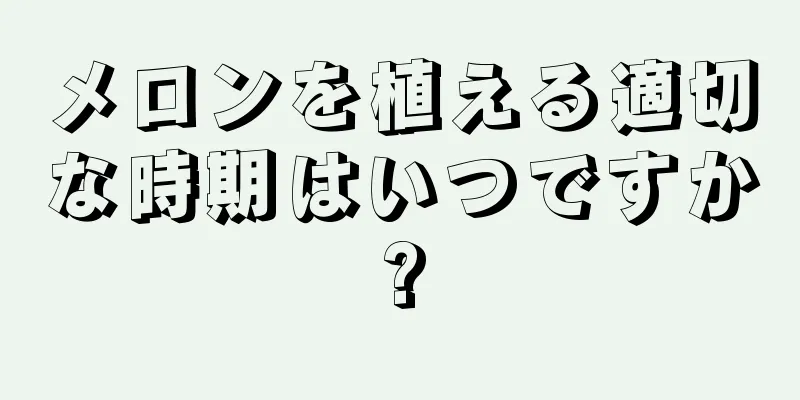 メロンを植える適切な時期はいつですか?