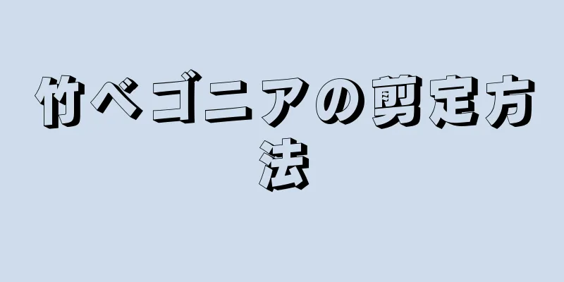 竹ベゴニアの剪定方法