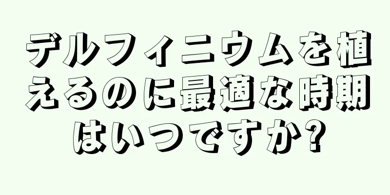デルフィニウムを植えるのに最適な時期はいつですか?