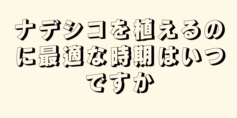 ナデシコを植えるのに最適な時期はいつですか