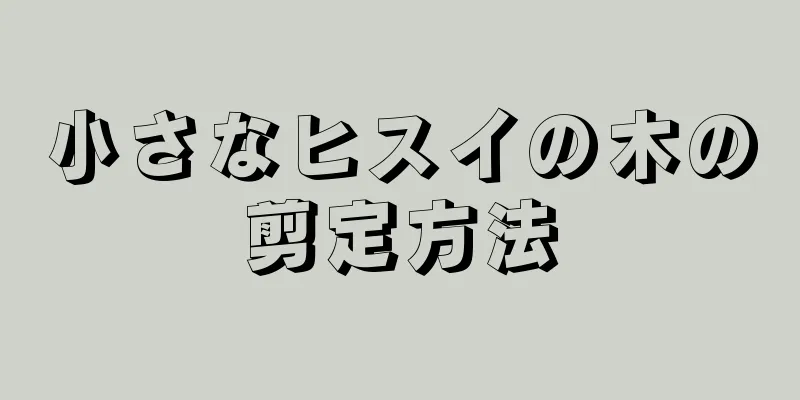小さなヒスイの木の剪定方法