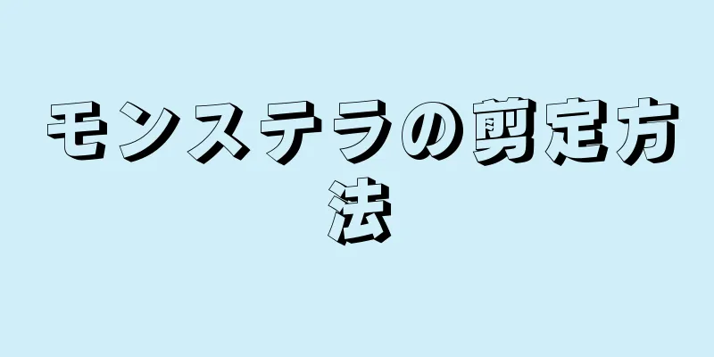 モンステラの剪定方法